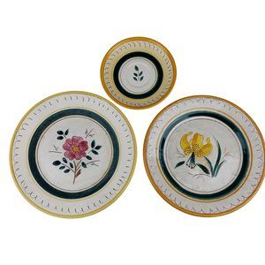 Stangl Terra Rose Flower Garden Dinner and Luncheon Plates Saucer 1942-1957